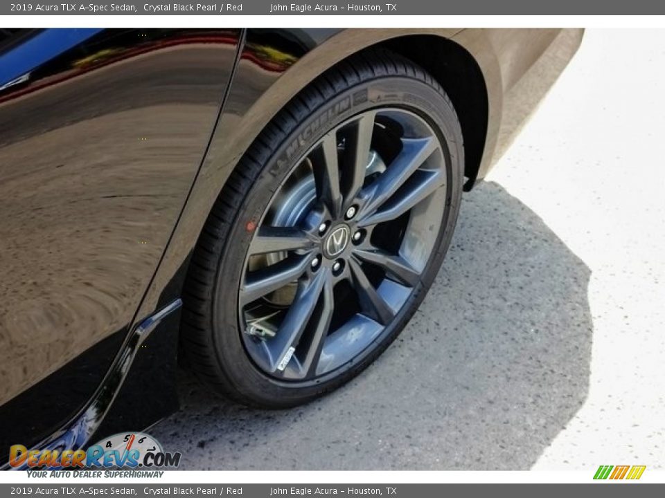 2019 Acura TLX A-Spec Sedan Crystal Black Pearl / Red Photo #12