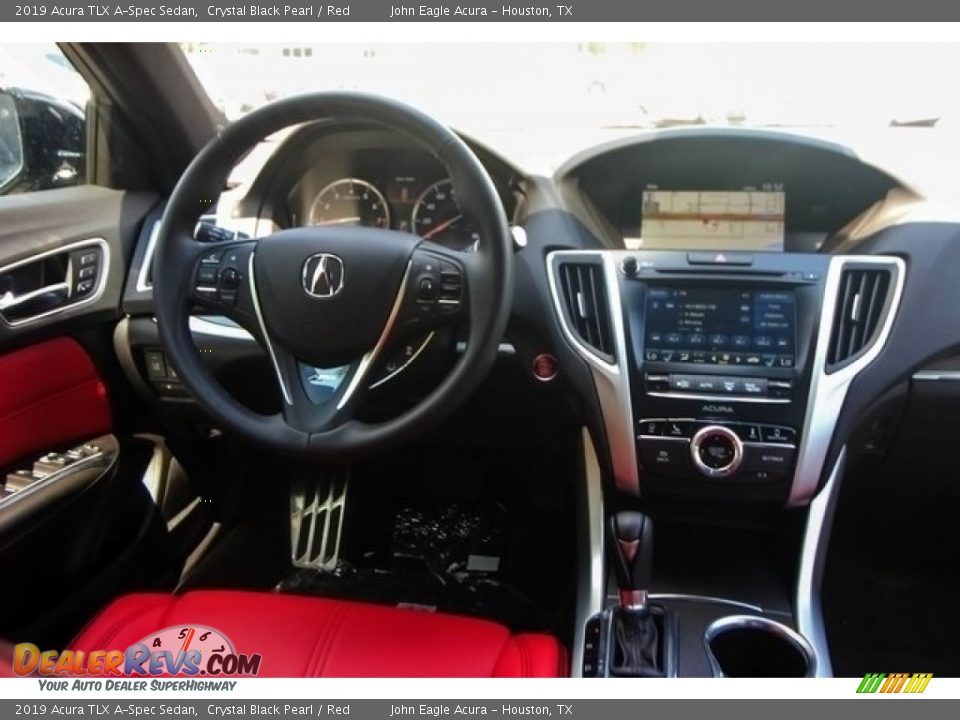 2019 Acura TLX A-Spec Sedan Crystal Black Pearl / Red Photo #27