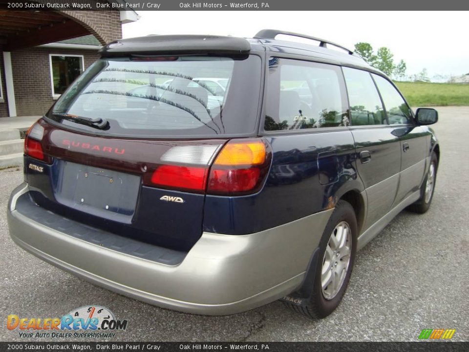 2000 Subaru Outback Wagon Dark Blue Pearl / Gray Photo #3