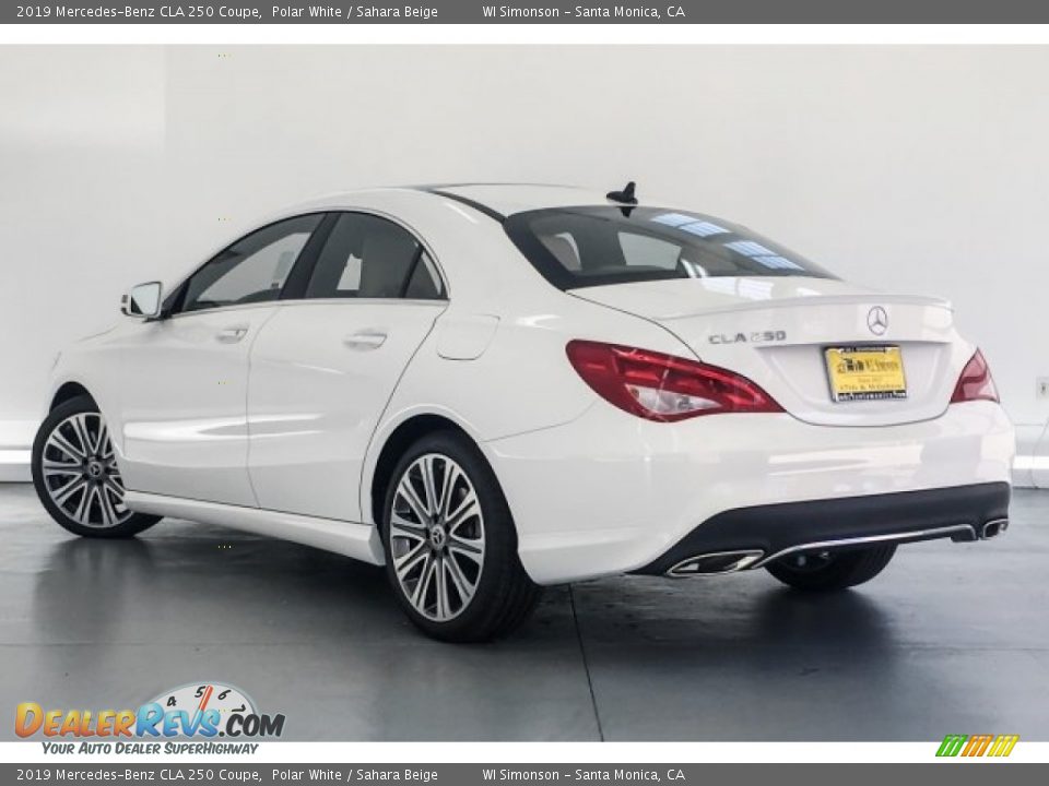2019 Mercedes-Benz CLA 250 Coupe Polar White / Sahara Beige Photo #2