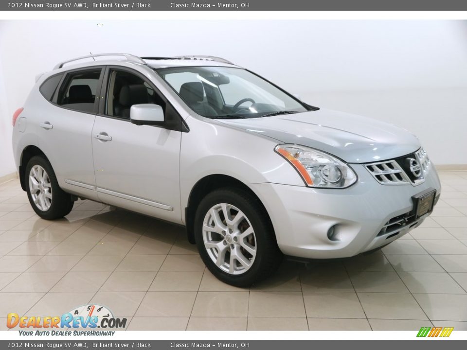 2012 Nissan Rogue SV AWD Brilliant Silver / Black Photo #1