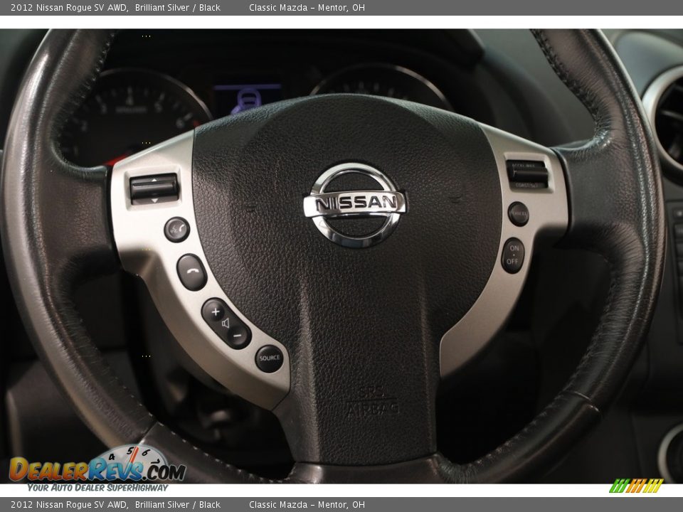 2012 Nissan Rogue SV AWD Brilliant Silver / Black Photo #7
