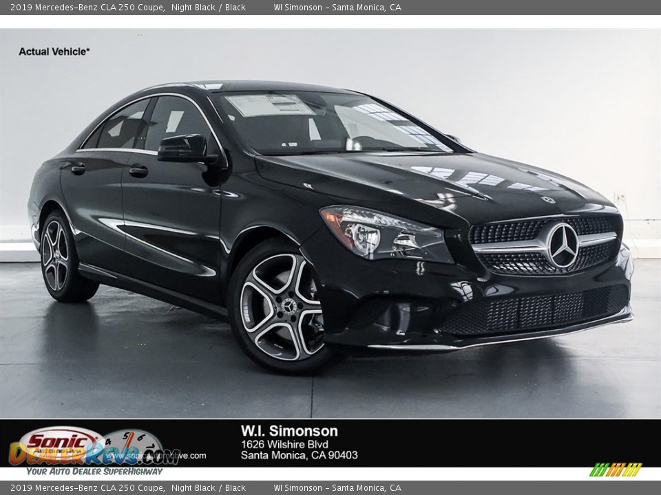 2019 Mercedes-Benz CLA 250 Coupe Night Black / Black Photo #1