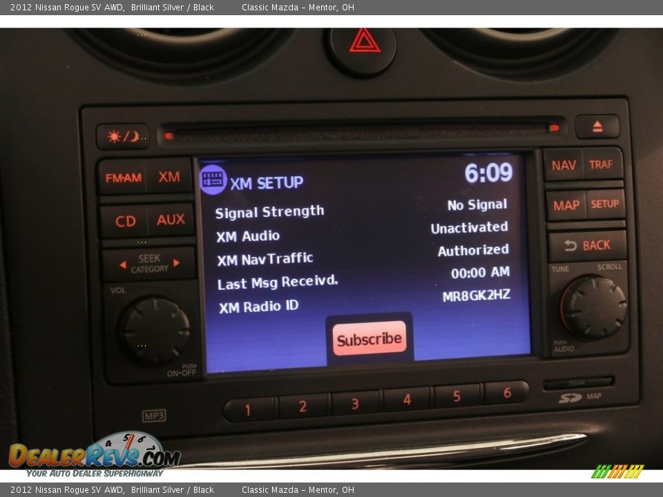 2012 Nissan Rogue SV AWD Brilliant Silver / Black Photo #12