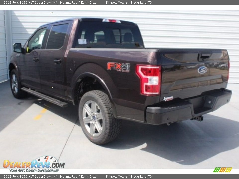 2018 Ford F150 XLT SuperCrew 4x4 Magma Red / Earth Gray Photo #8