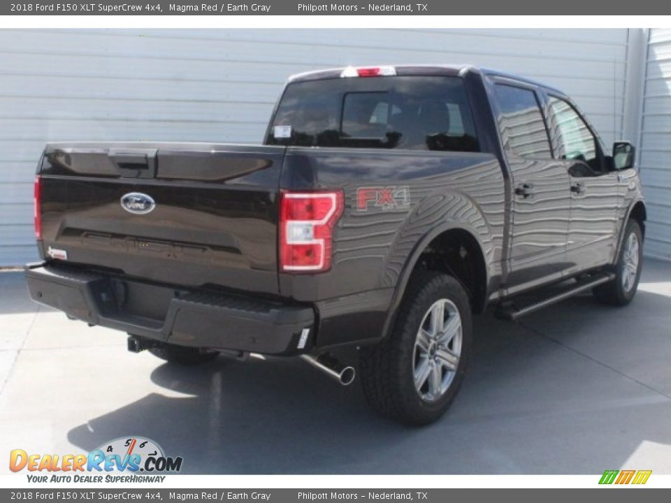 2018 Ford F150 XLT SuperCrew 4x4 Magma Red / Earth Gray Photo #10