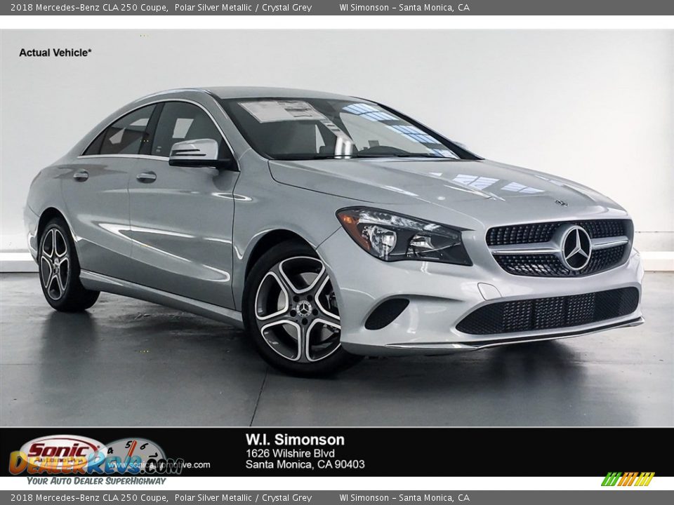 2018 Mercedes-Benz CLA 250 Coupe Polar Silver Metallic / Crystal Grey Photo #1
