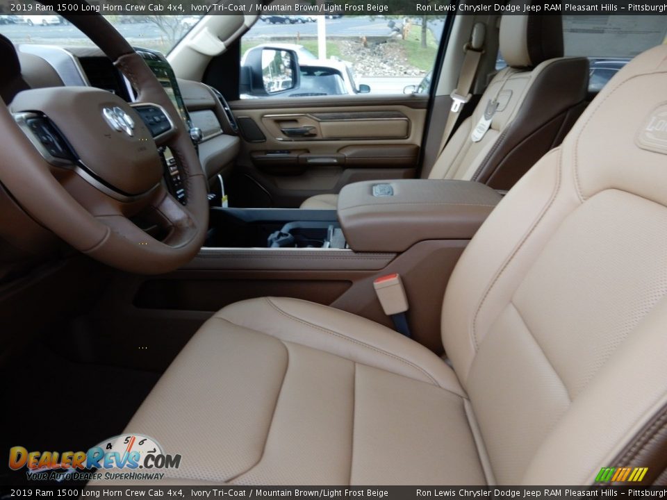 Front Seat of 2019 Ram 1500 Long Horn Crew Cab 4x4 Photo #10