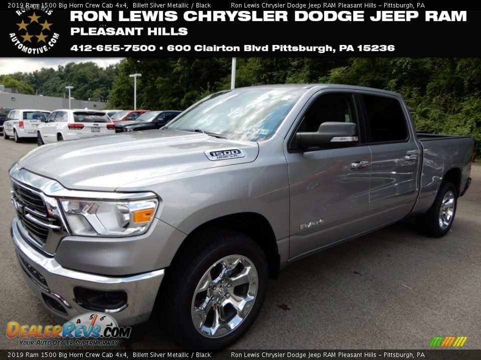 2019 Ram 1500 Big Horn Crew Cab 4x4 Billett Silver Metallic / Black Photo #1