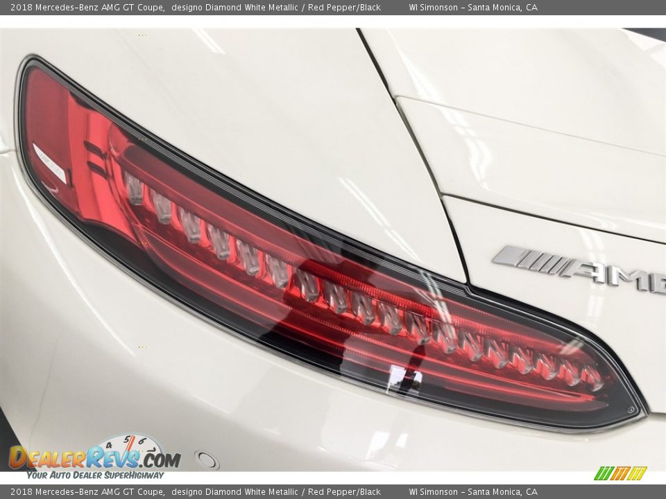 2018 Mercedes-Benz AMG GT Coupe designo Diamond White Metallic / Red Pepper/Black Photo #25