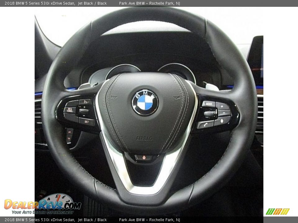 2018 BMW 5 Series 530i xDrive Sedan Jet Black / Black Photo #26