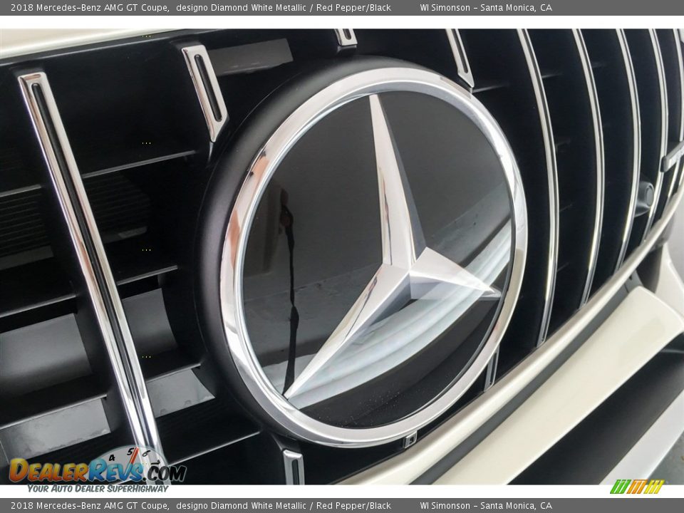 2018 Mercedes-Benz AMG GT Coupe designo Diamond White Metallic / Red Pepper/Black Photo #32