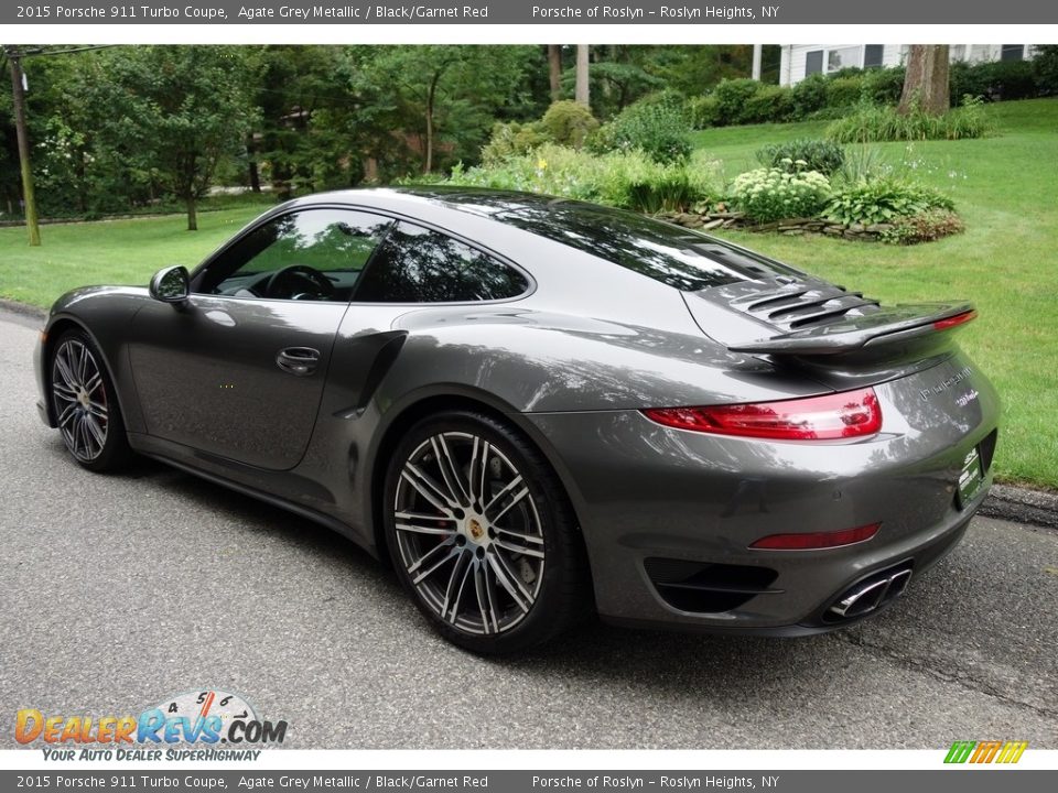 2015 Porsche 911 Turbo Coupe Agate Grey Metallic / Black/Garnet Red Photo #4