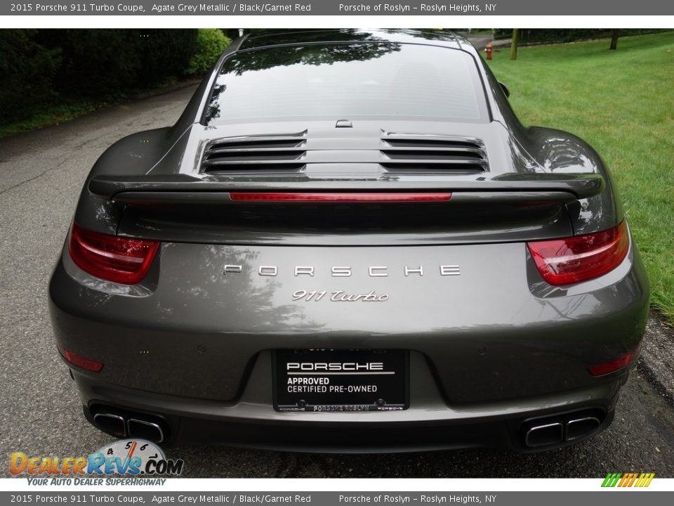 2015 Porsche 911 Turbo Coupe Agate Grey Metallic / Black/Garnet Red Photo #5
