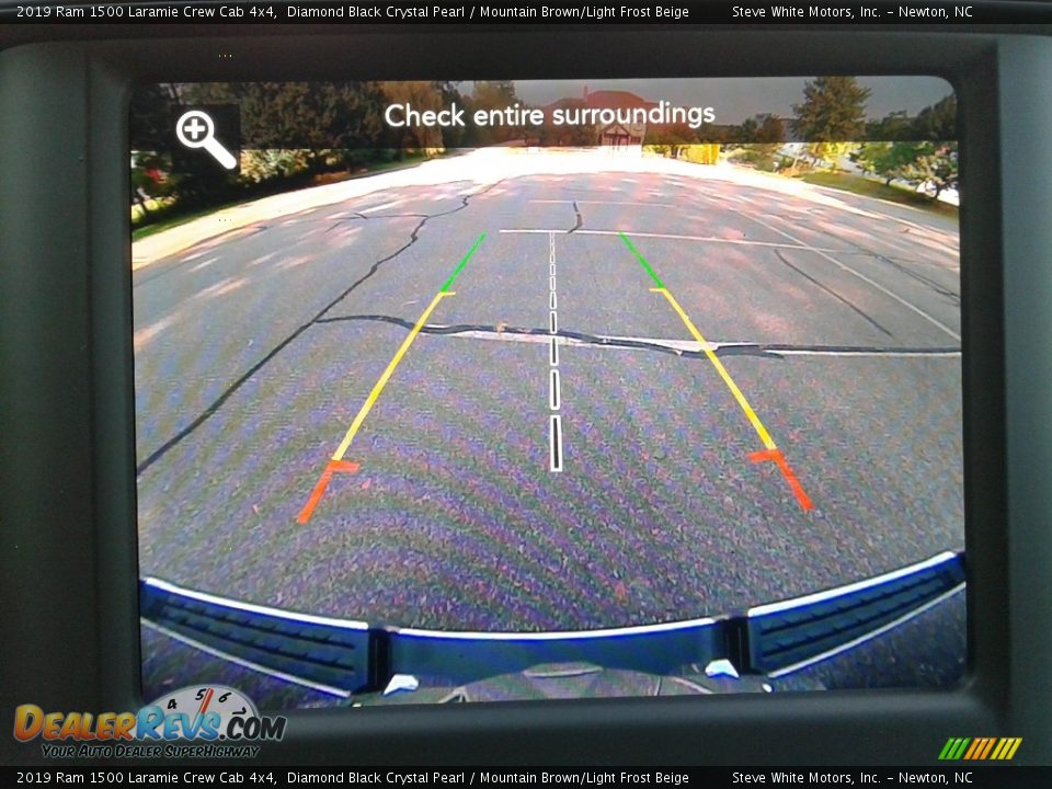 2019 Ram 1500 Laramie Crew Cab 4x4 Diamond Black Crystal Pearl / Mountain Brown/Light Frost Beige Photo #23