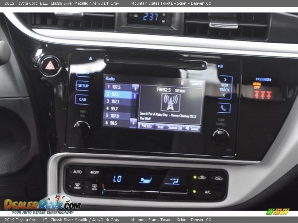 2019 Toyota Corolla LE Classic Silver Metallic / Ash/Dark Gray Photo #9