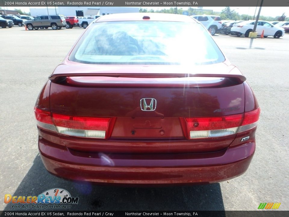 2004 Honda Accord EX V6 Sedan Redondo Red Pearl / Gray Photo #3