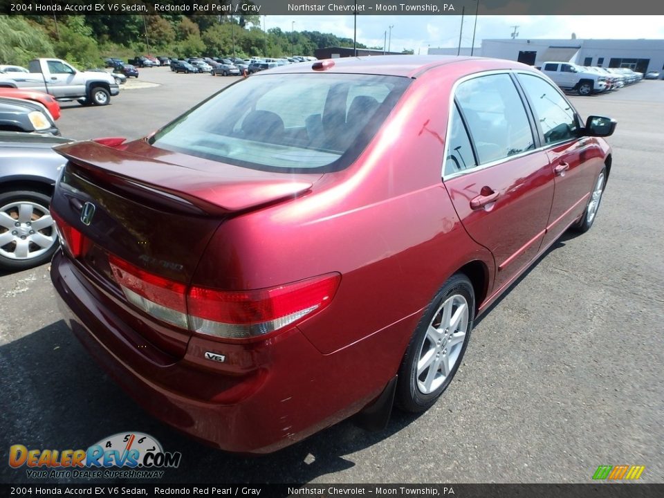 2004 Honda Accord EX V6 Sedan Redondo Red Pearl / Gray Photo #4