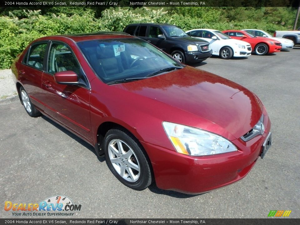 2004 Honda Accord EX V6 Sedan Redondo Red Pearl / Gray Photo #5