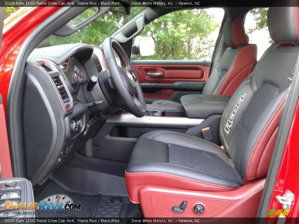 Black/Red Interior - 2019 Ram 1500 Rebel Crew Cab 4x4 Photo #10