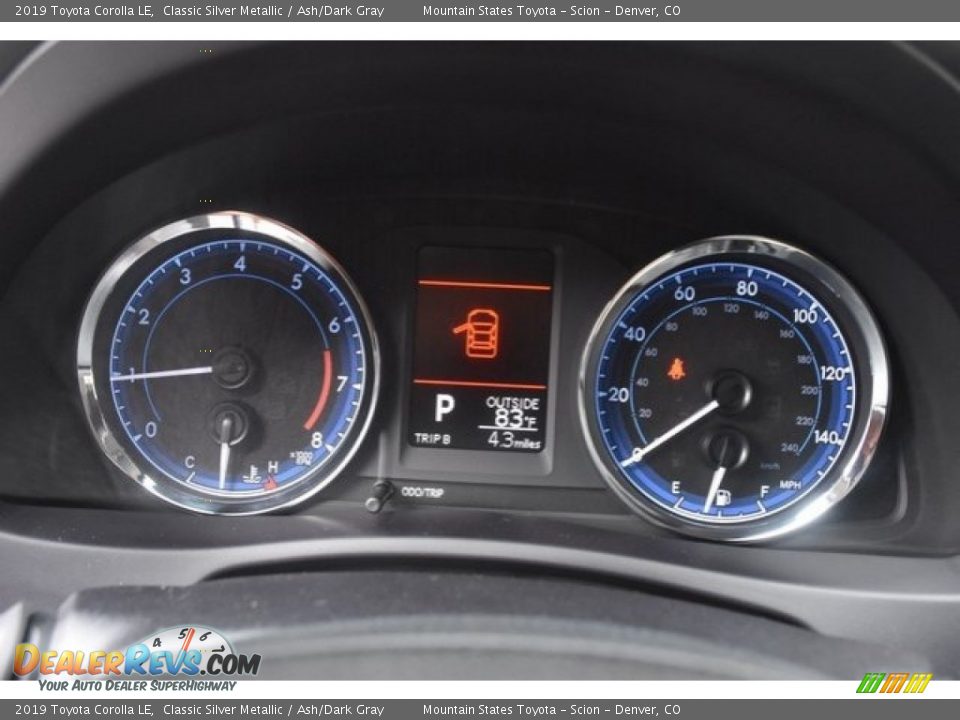 2019 Toyota Corolla LE Classic Silver Metallic / Ash/Dark Gray Photo #27