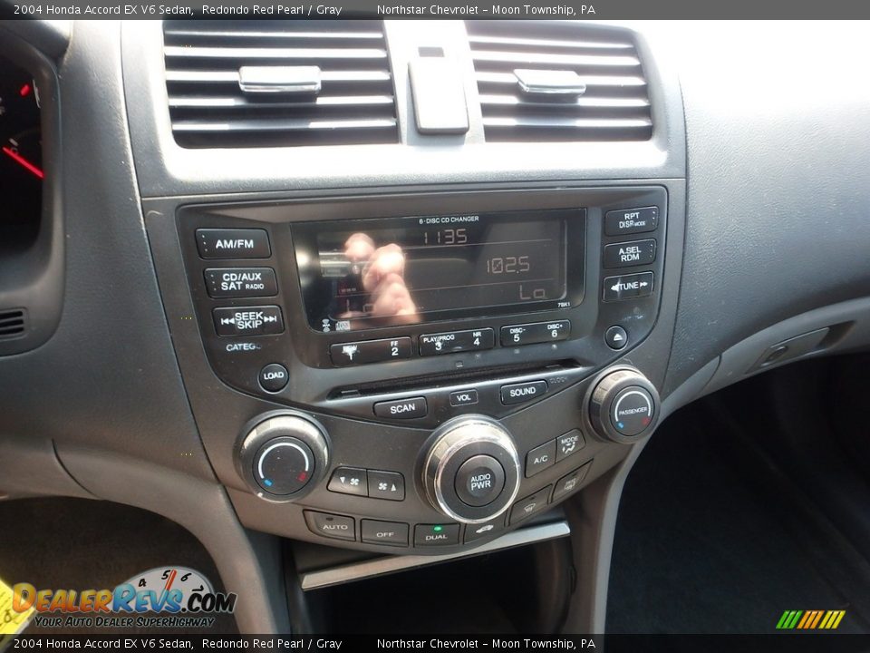 2004 Honda Accord EX V6 Sedan Redondo Red Pearl / Gray Photo #13