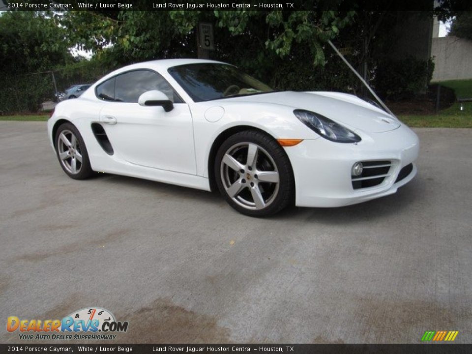 2014 Porsche Cayman White / Luxor Beige Photo #1