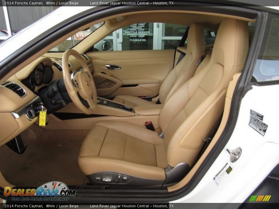 2014 Porsche Cayman White / Luxor Beige Photo #3