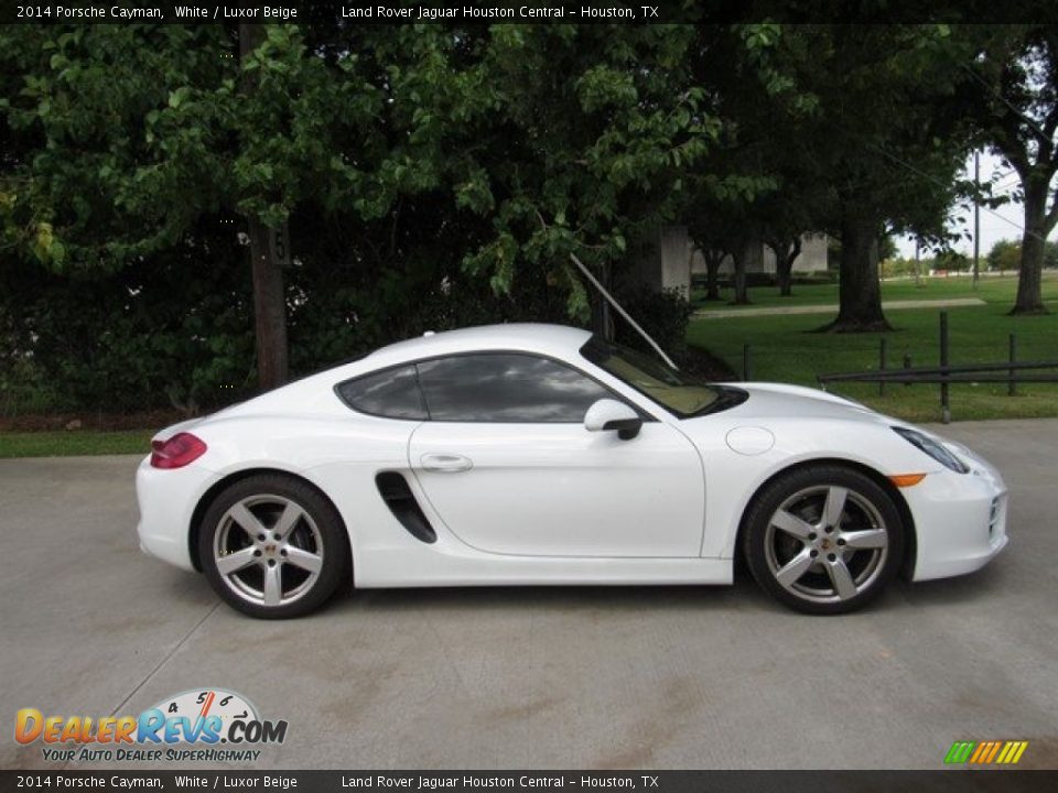 2014 Porsche Cayman White / Luxor Beige Photo #6