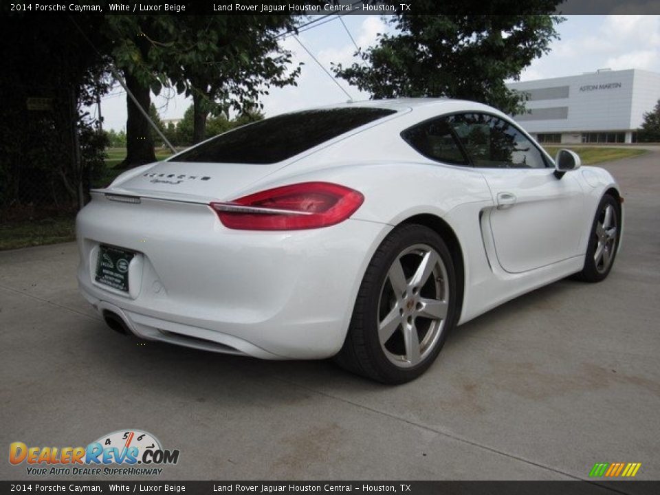 2014 Porsche Cayman White / Luxor Beige Photo #7