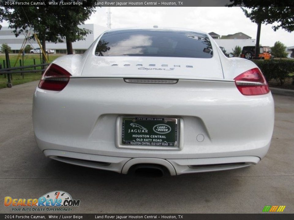 2014 Porsche Cayman White / Luxor Beige Photo #8