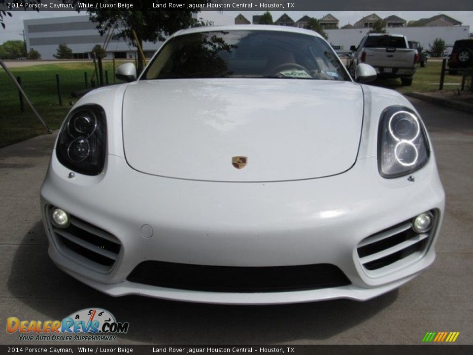 2014 Porsche Cayman White / Luxor Beige Photo #9
