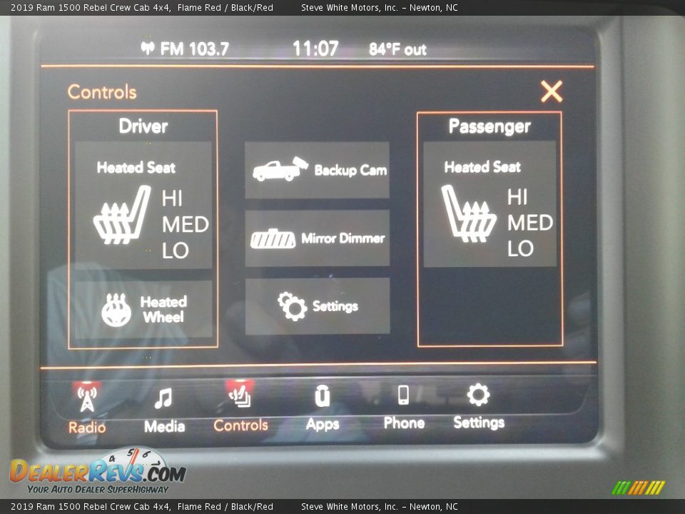 Controls of 2019 Ram 1500 Rebel Crew Cab 4x4 Photo #26