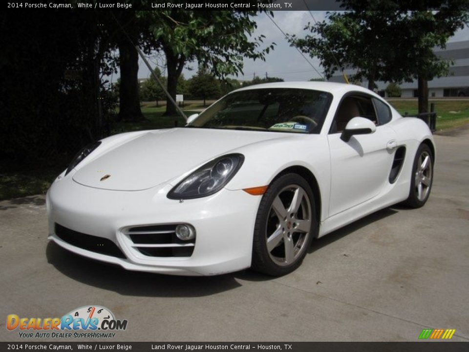 2014 Porsche Cayman White / Luxor Beige Photo #10