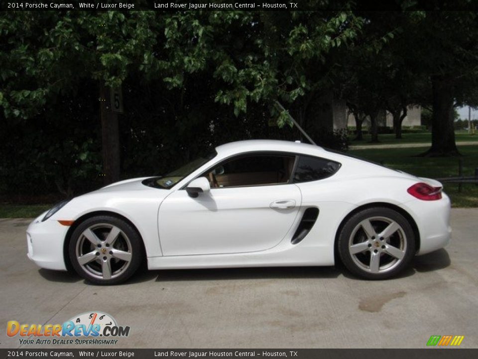 2014 Porsche Cayman White / Luxor Beige Photo #11