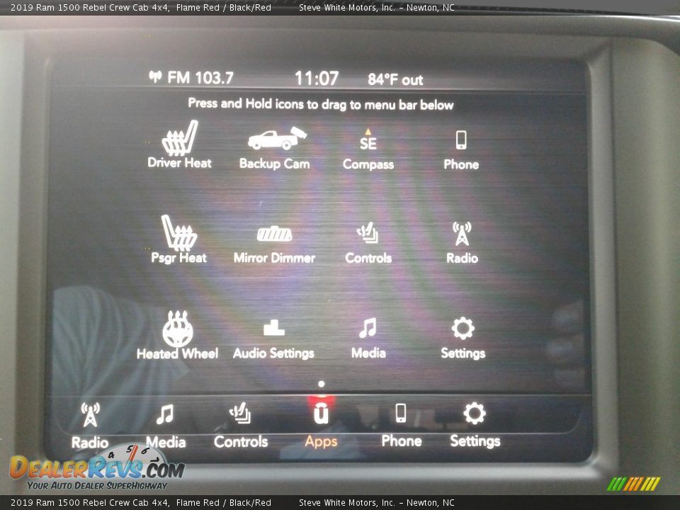 Controls of 2019 Ram 1500 Rebel Crew Cab 4x4 Photo #27