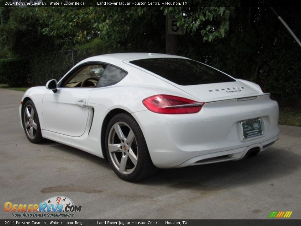 2014 Porsche Cayman White / Luxor Beige Photo #12