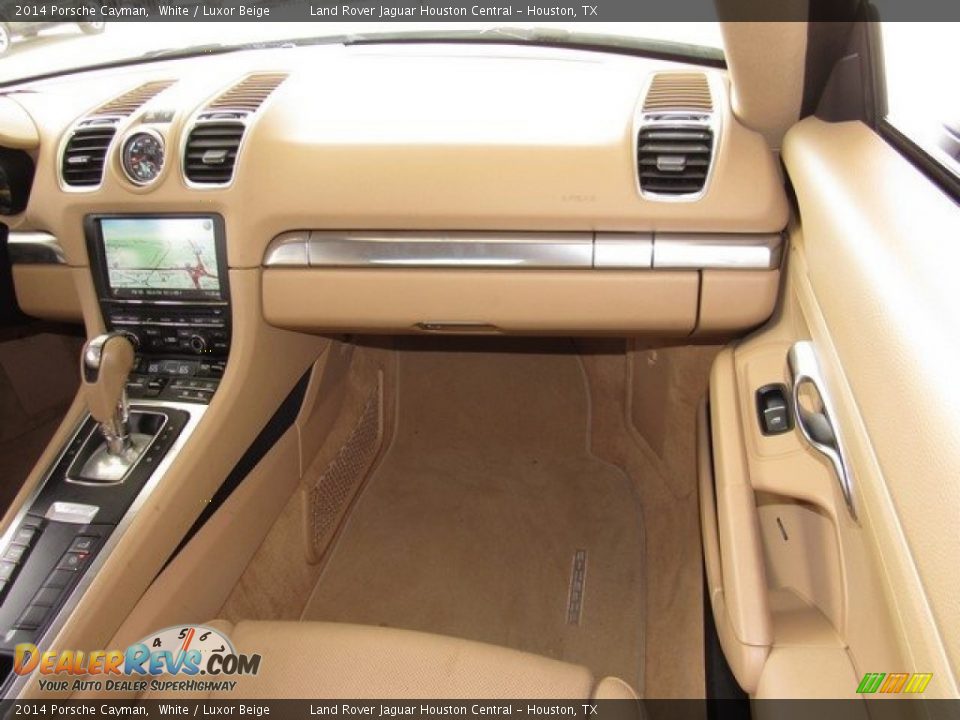 2014 Porsche Cayman White / Luxor Beige Photo #14