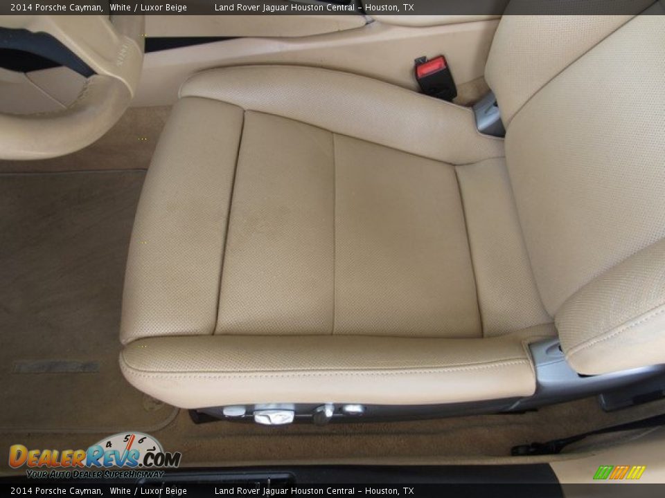 2014 Porsche Cayman White / Luxor Beige Photo #22