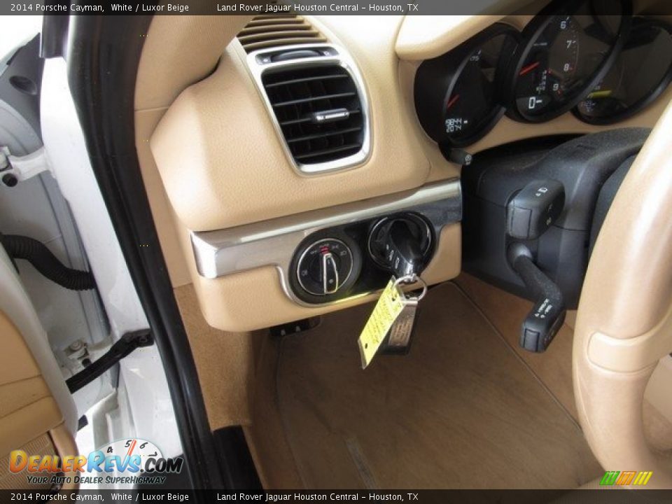2014 Porsche Cayman White / Luxor Beige Photo #23