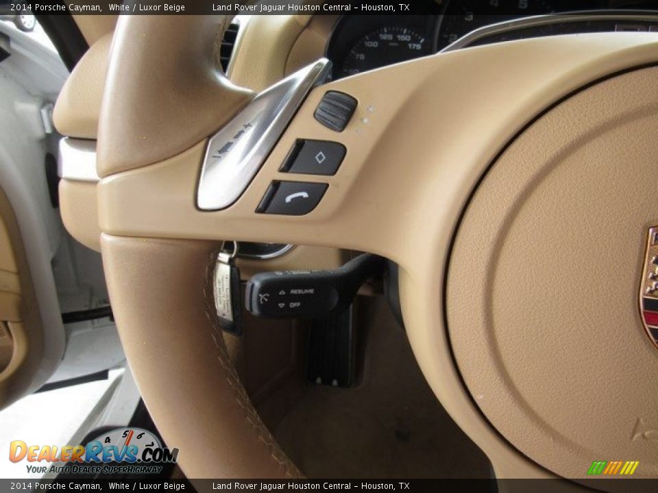 2014 Porsche Cayman White / Luxor Beige Photo #24