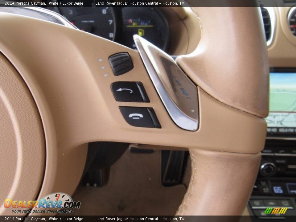 2014 Porsche Cayman White / Luxor Beige Photo #25