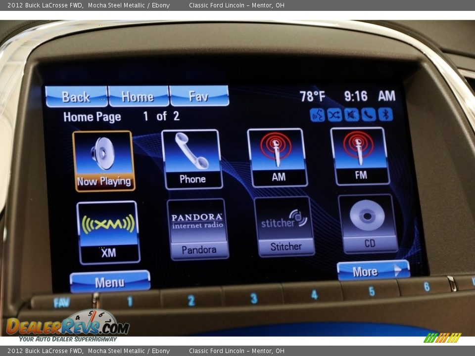 2012 Buick LaCrosse FWD Mocha Steel Metallic / Ebony Photo #11