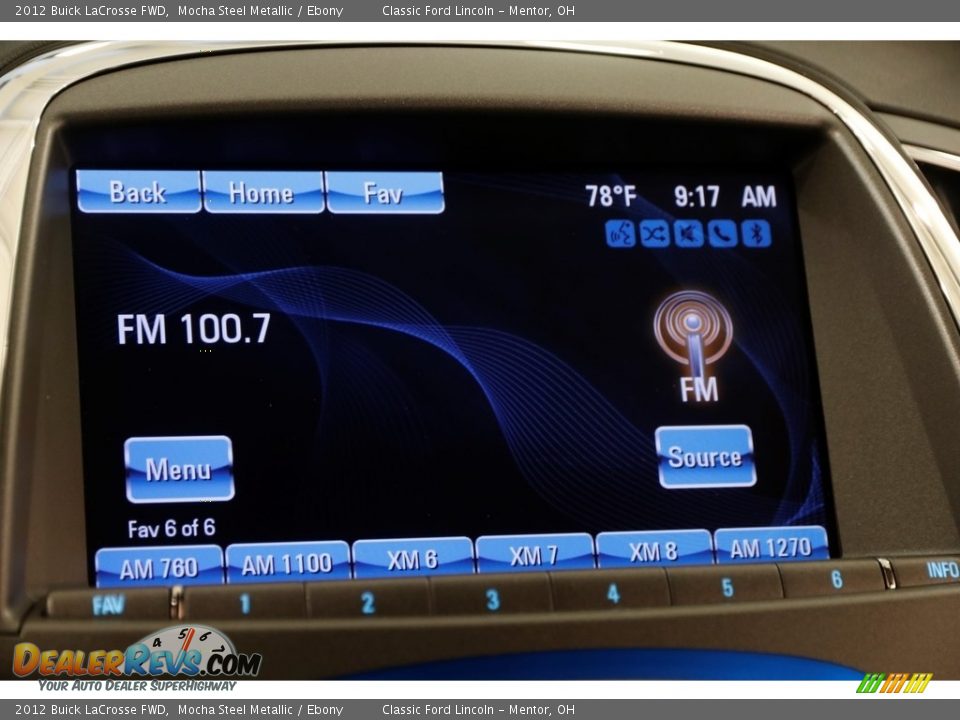 2012 Buick LaCrosse FWD Mocha Steel Metallic / Ebony Photo #13