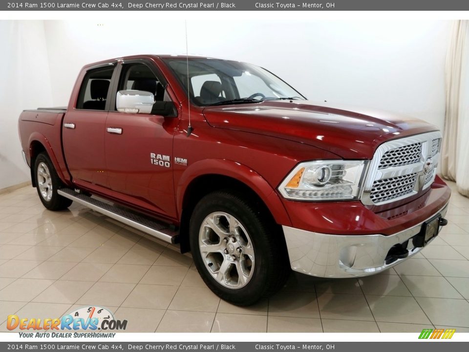 2014 Ram 1500 Laramie Crew Cab 4x4 Deep Cherry Red Crystal Pearl / Black Photo #1