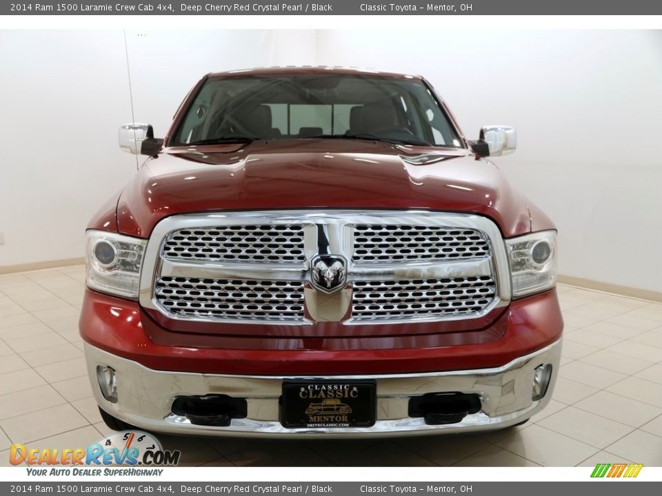 2014 Ram 1500 Laramie Crew Cab 4x4 Deep Cherry Red Crystal Pearl / Black Photo #2