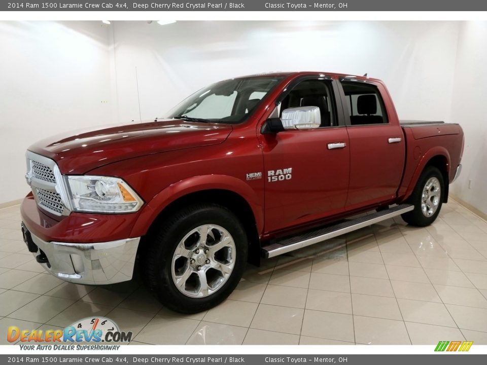 2014 Ram 1500 Laramie Crew Cab 4x4 Deep Cherry Red Crystal Pearl / Black Photo #3