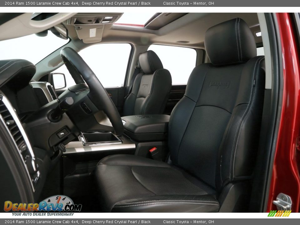 2014 Ram 1500 Laramie Crew Cab 4x4 Deep Cherry Red Crystal Pearl / Black Photo #7