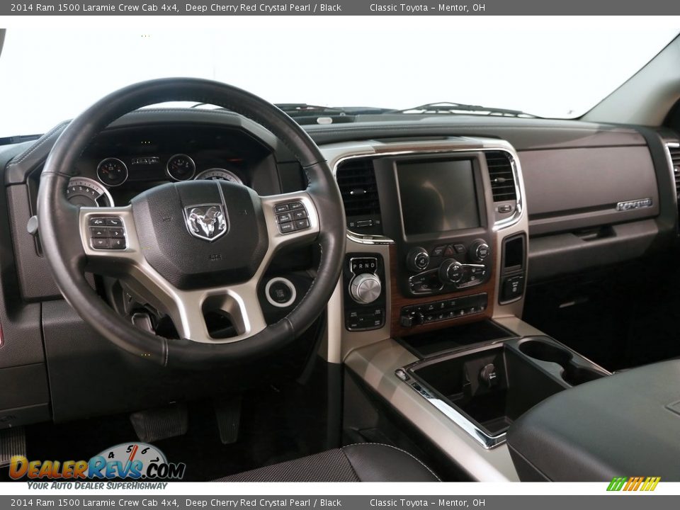 2014 Ram 1500 Laramie Crew Cab 4x4 Deep Cherry Red Crystal Pearl / Black Photo #9