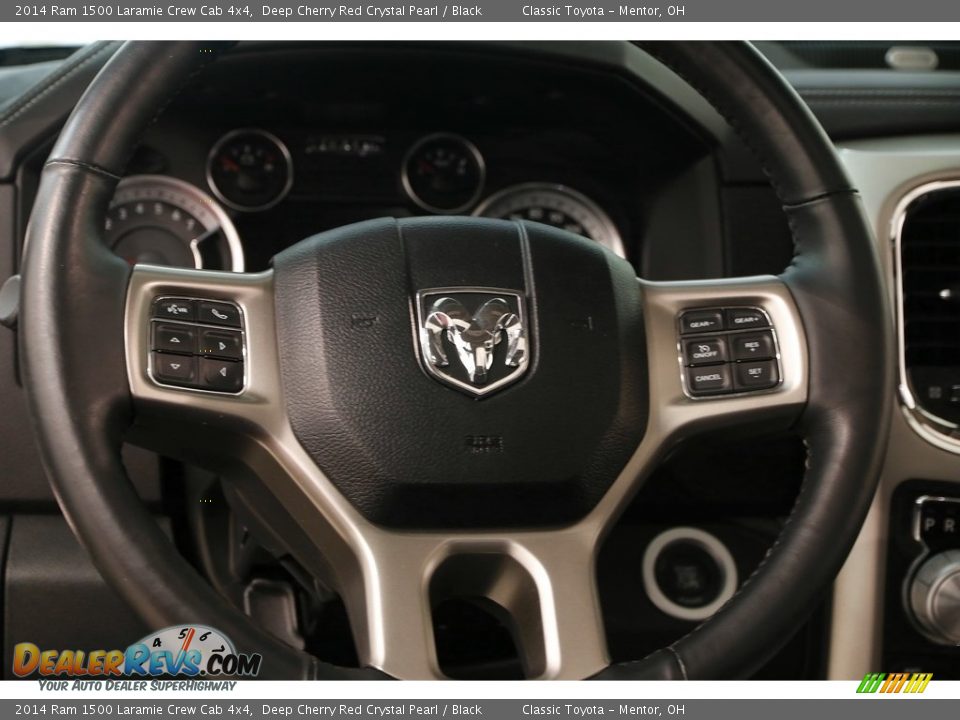 2014 Ram 1500 Laramie Crew Cab 4x4 Deep Cherry Red Crystal Pearl / Black Photo #10